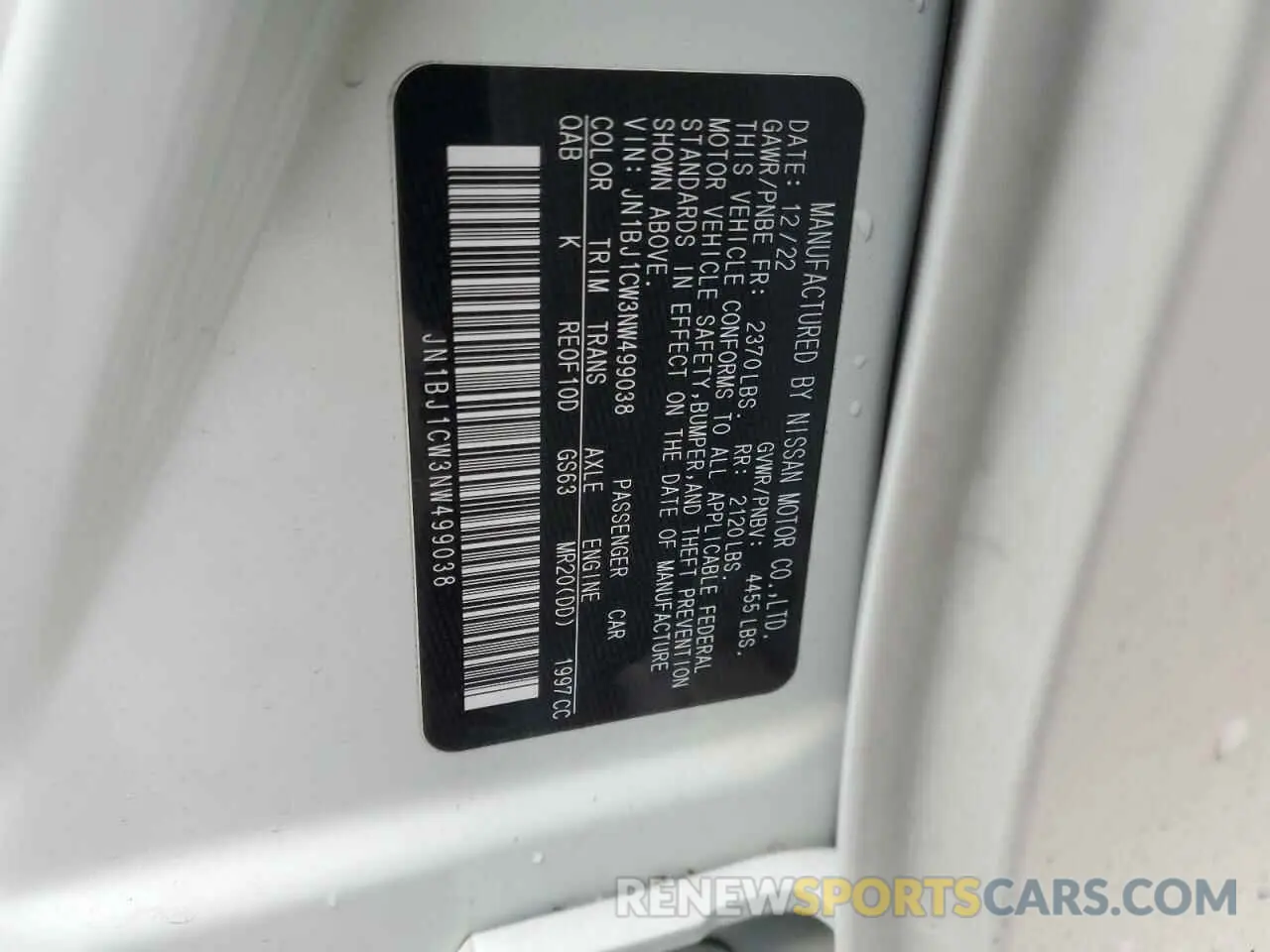 15 fotografías del automóvil dañado JN1BJ1CW3NW499038 NISSAN ROGUE 2022