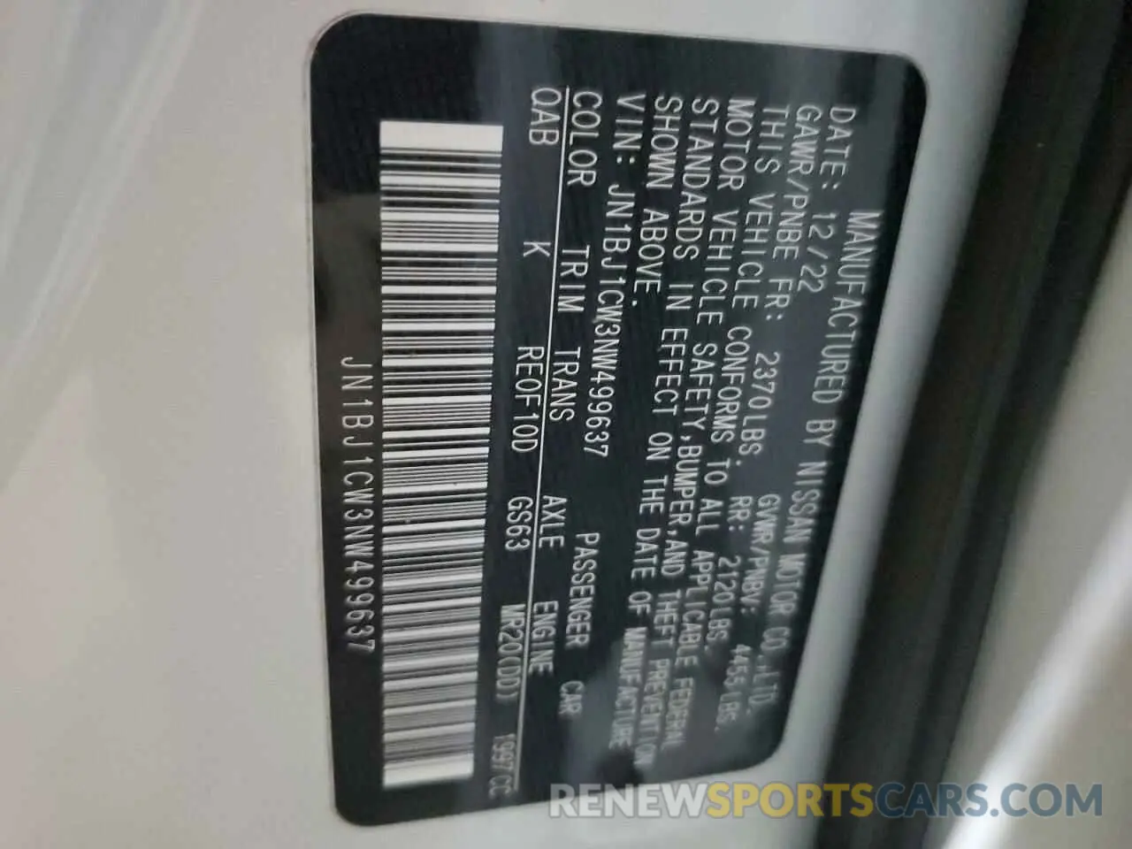 14 fotografías del automóvil dañado JN1BJ1CW3NW499637 NISSAN ROGUE 2022