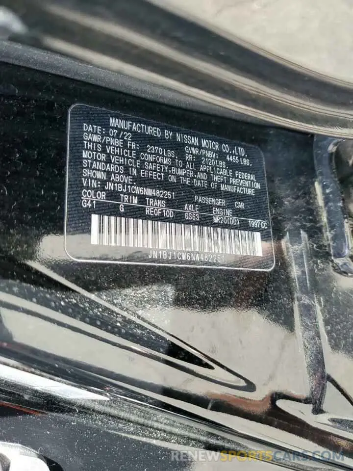 15 fotografías del automóvil dañado JN1BJ1CW6NW482251 NISSAN ROGUE 2022