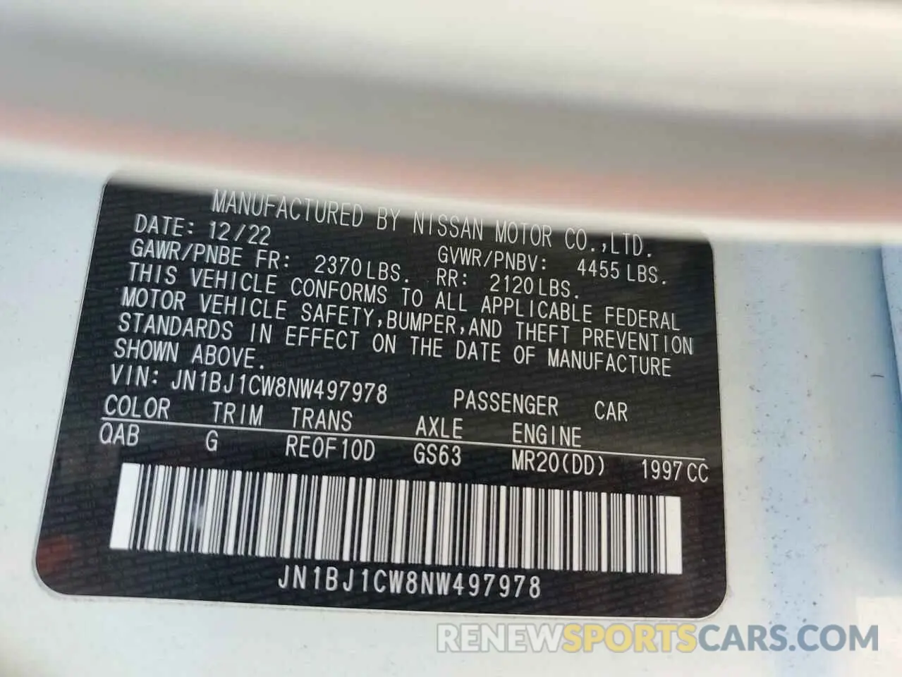 13 fotografías del automóvil dañado JN1BJ1CW8NW497978 NISSAN ROGUE 2022