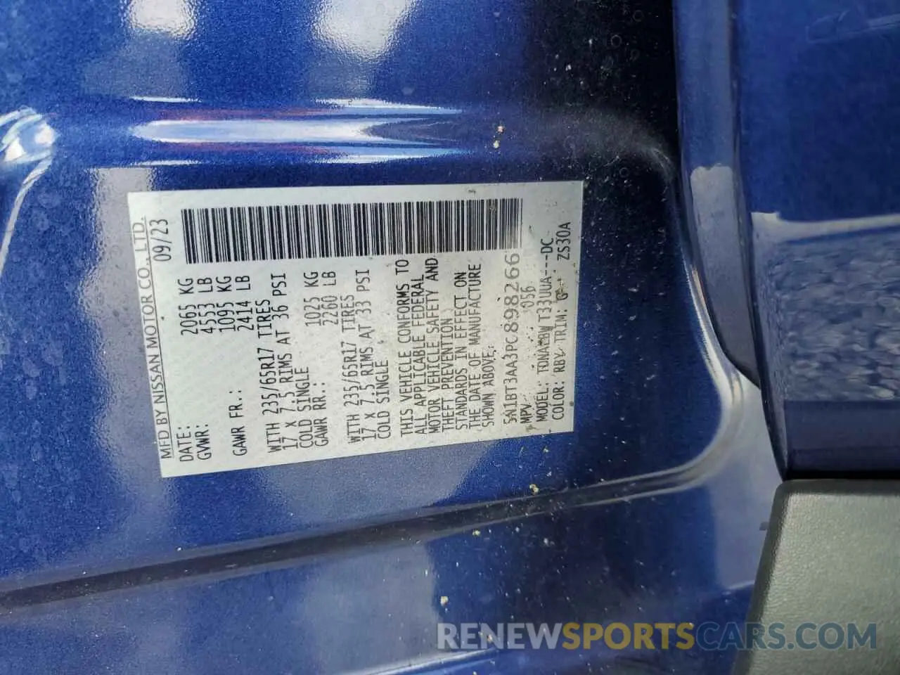 13 fotografías del automóvil dañado 5N1BT3AA3PC898266 NISSAN ROGUE 2023