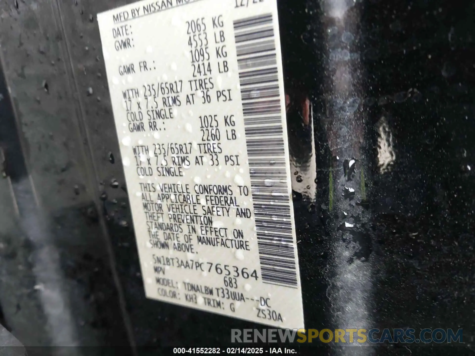 9 fotografías del automóvil dañado 5N1BT3AA7PC765364 NISSAN ROGUE 2023