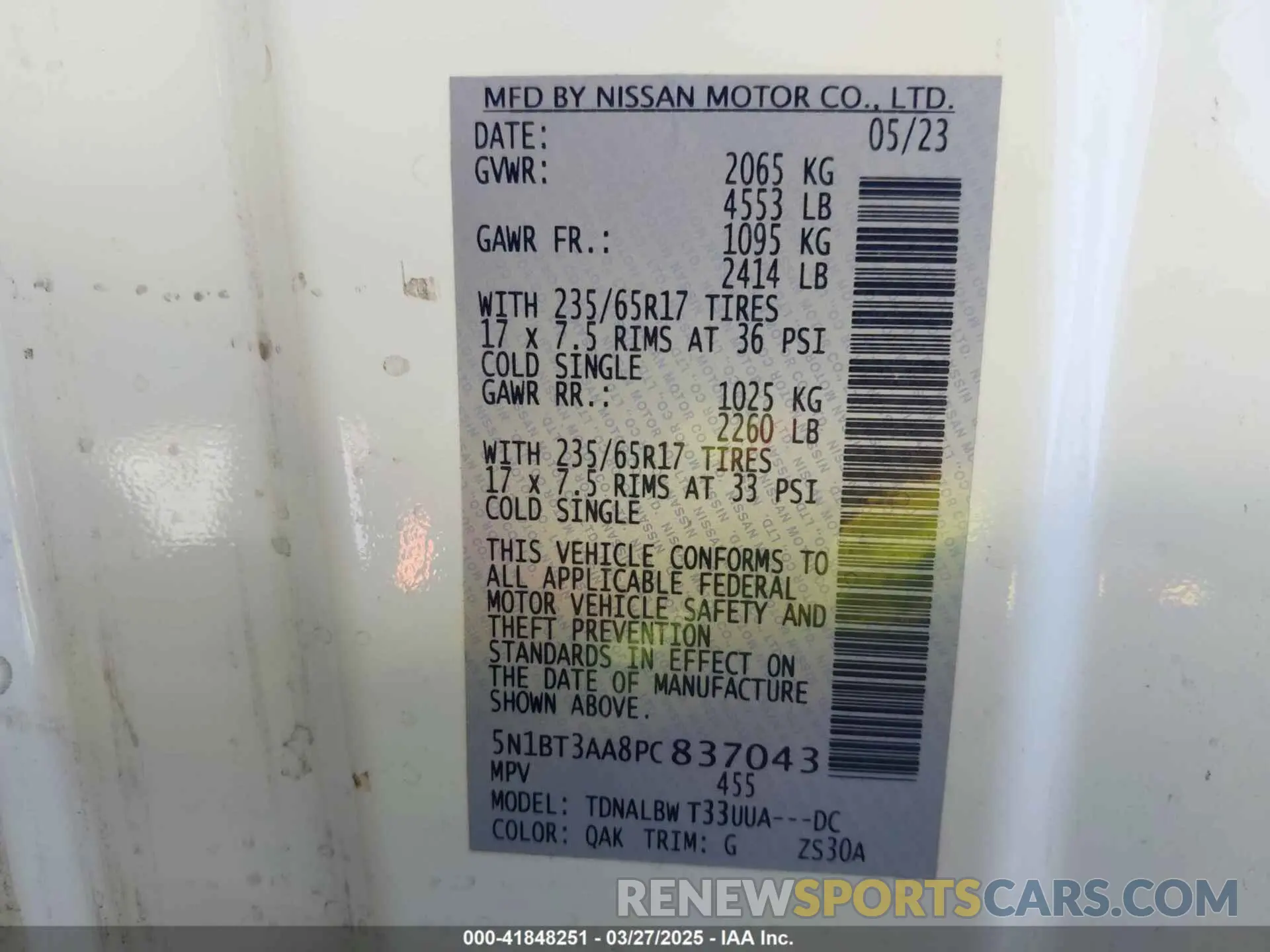 9 fotografías del automóvil dañado 5N1BT3AA8PC837043 NISSAN ROGUE 2023