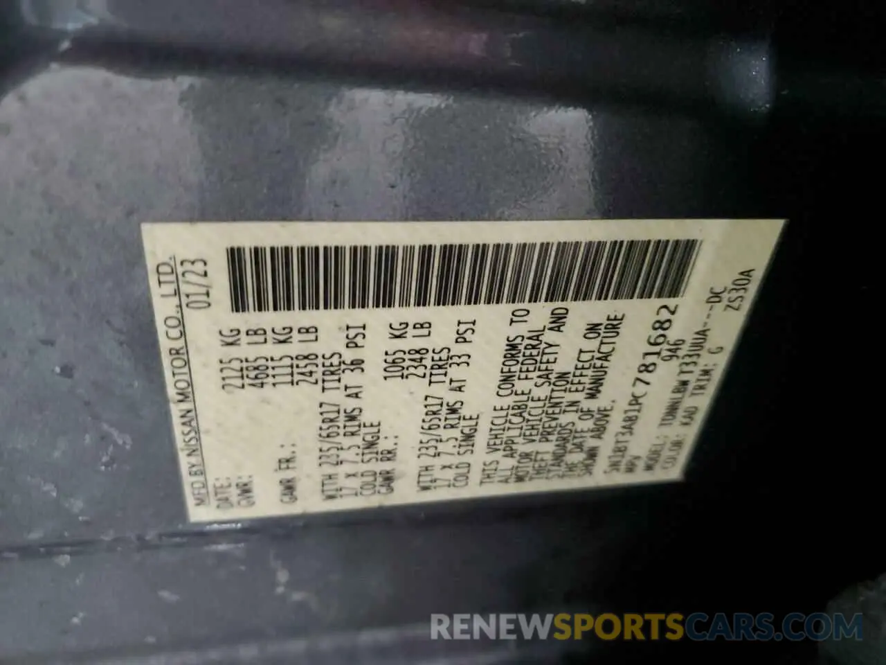 13 fotografías del automóvil dañado 5N1BT3AB1PC781682 NISSAN ROGUE 2023