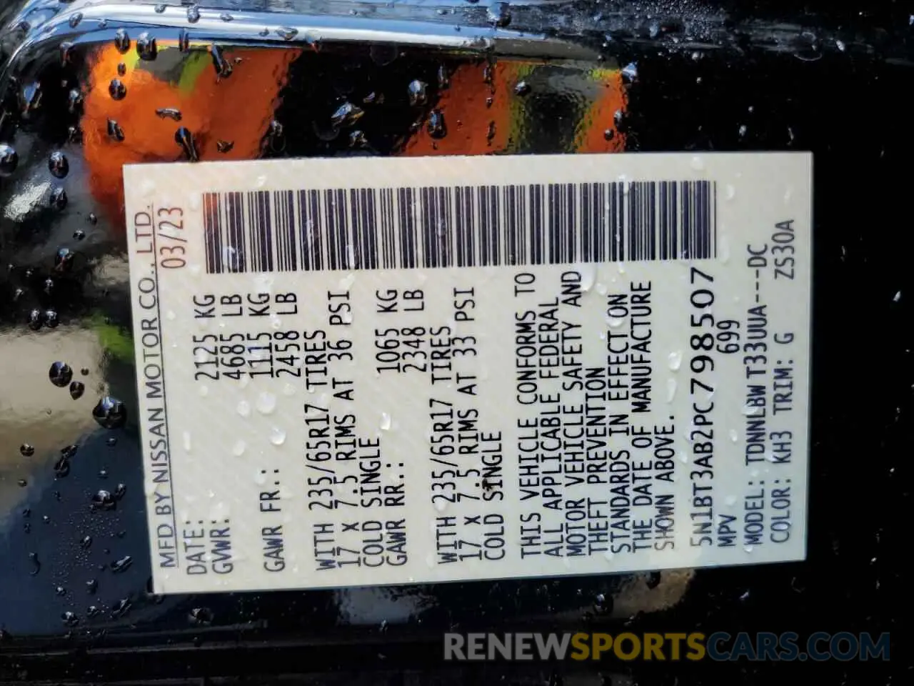 14 fotografías del automóvil dañado 5N1BT3AB2PC798507 NISSAN ROGUE 2023