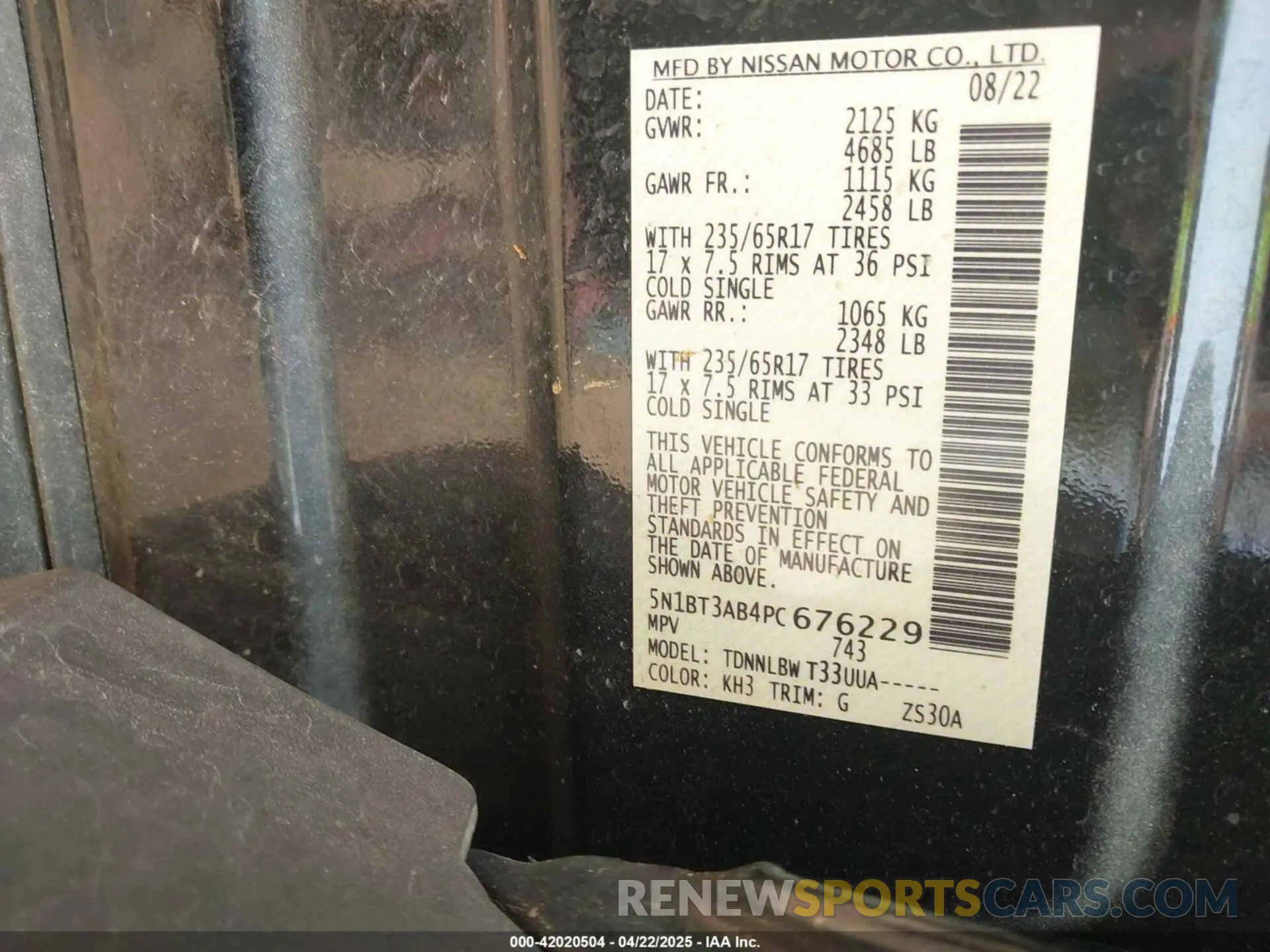 9 fotografías del automóvil dañado 5N1BT3AB4PC676229 NISSAN ROGUE 2023