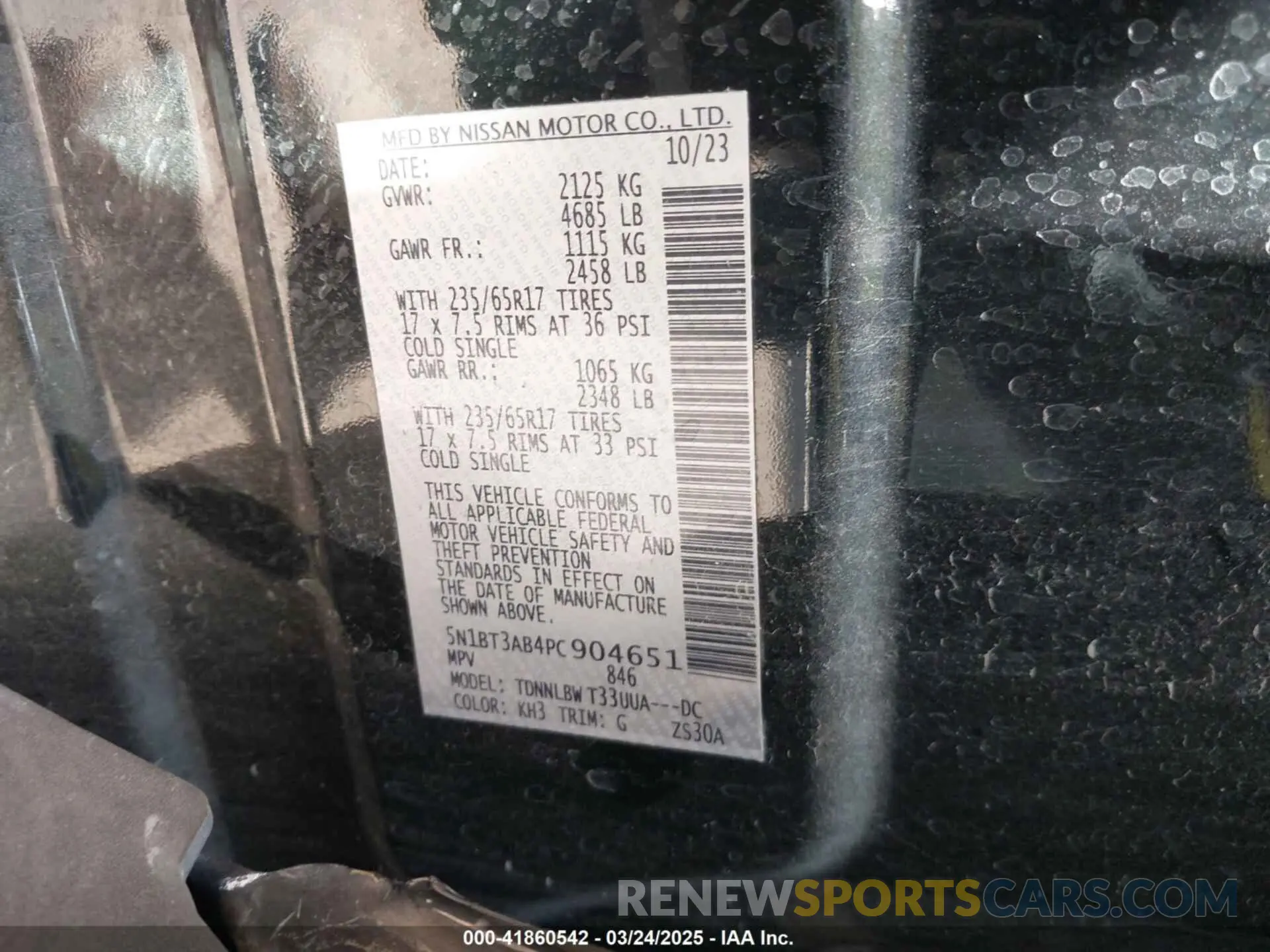 9 fotografías del automóvil dañado 5N1BT3AB4PC904651 NISSAN ROGUE 2023