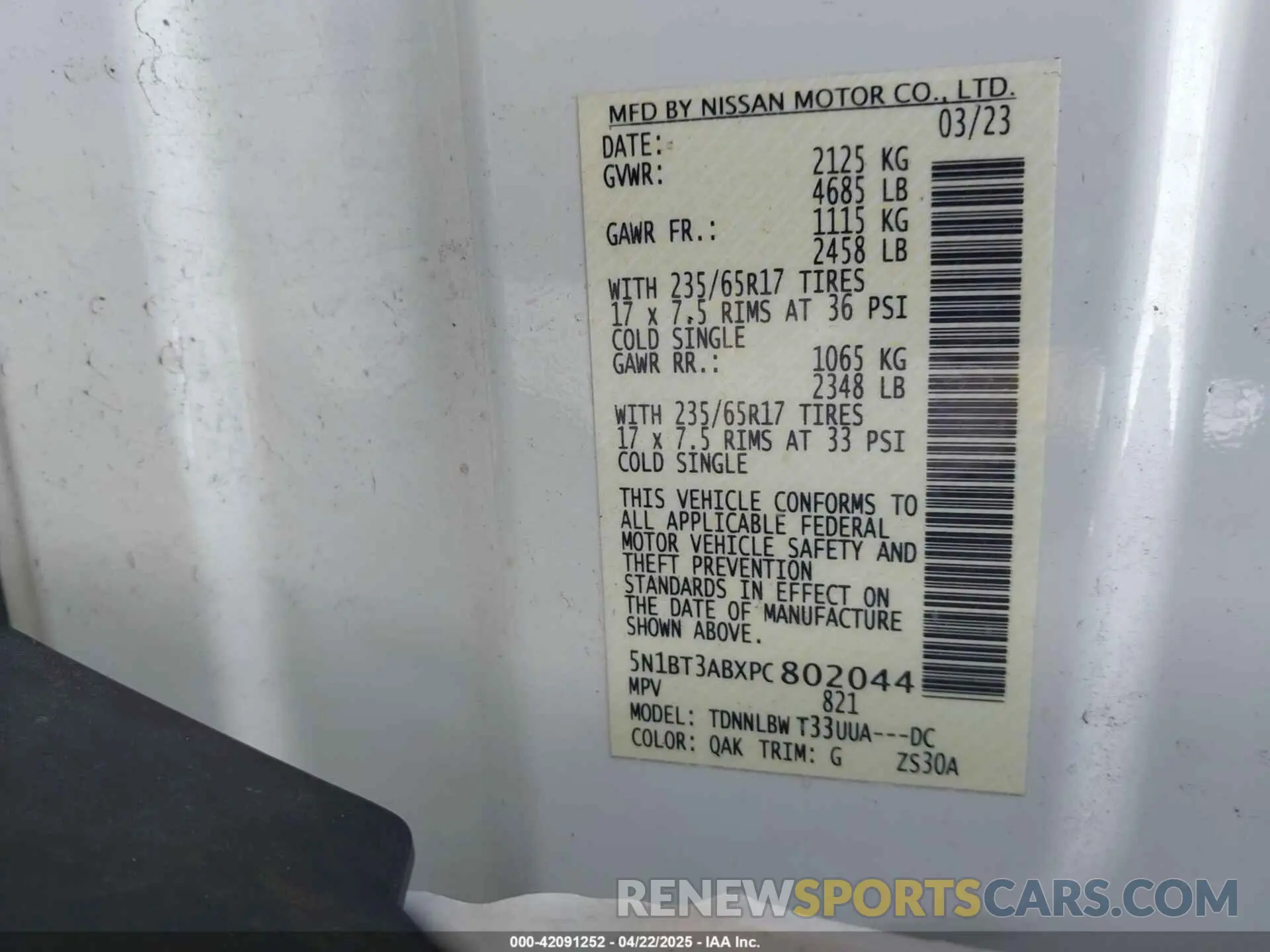 9 fotografías del automóvil dañado 5N1BT3ABXPC802044 NISSAN ROGUE 2023