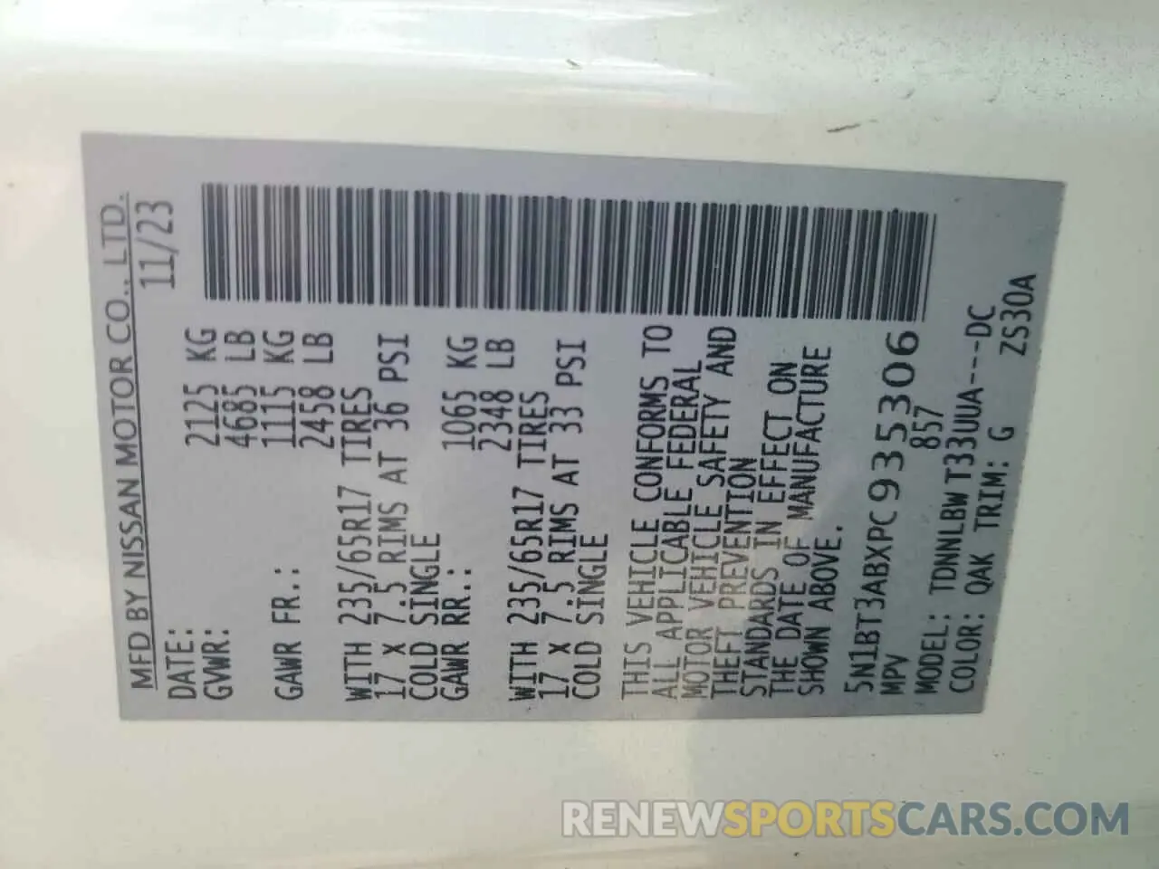 14 fotografías del automóvil dañado 5N1BT3ABXPC935306 NISSAN ROGUE 2023