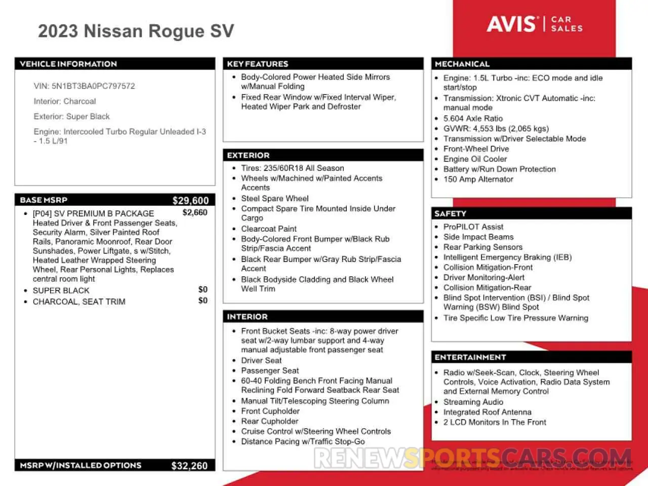 13 fotografías del automóvil dañado 5N1BT3BA0PC797572 NISSAN ROGUE 2023