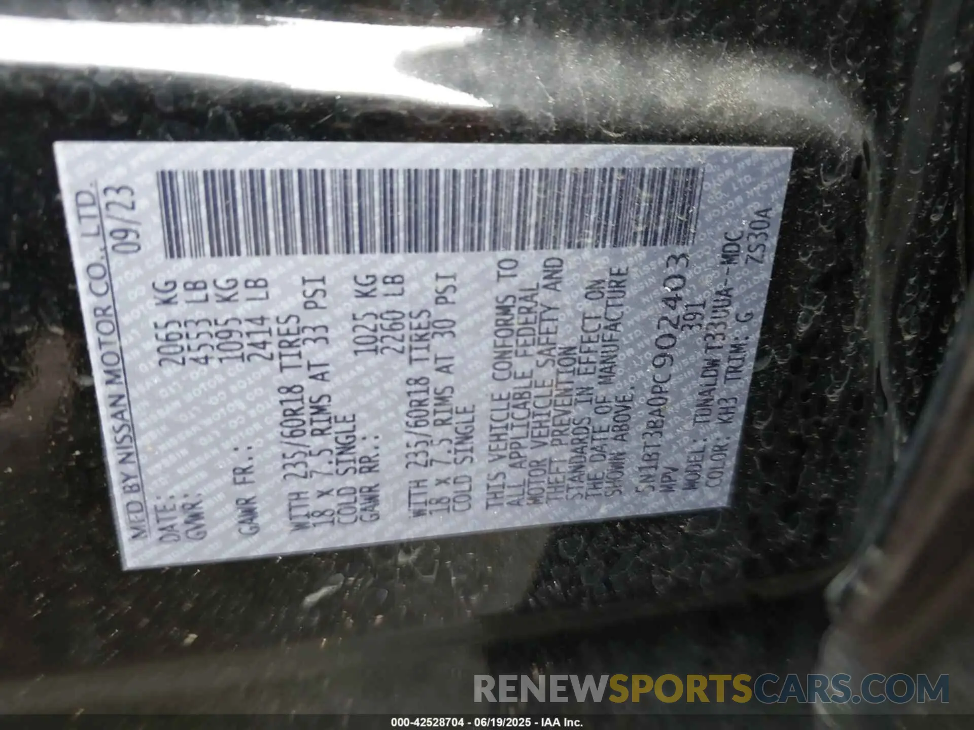 9 fotografías del automóvil dañado 5N1BT3BA0PC902403 NISSAN ROGUE 2023
