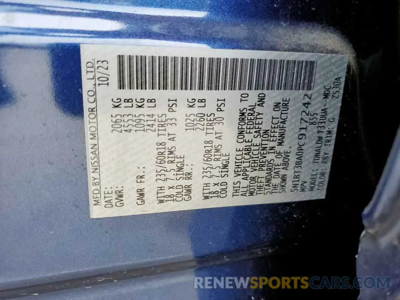 13 fotografías del automóvil dañado 5N1BT3BA0PC917242 NISSAN ROGUE 2023