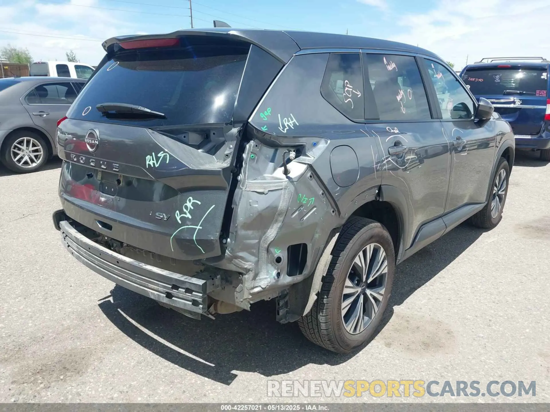 6 fotografías del automóvil dañado 5N1BT3BA1PC838372 NISSAN ROGUE 2023
