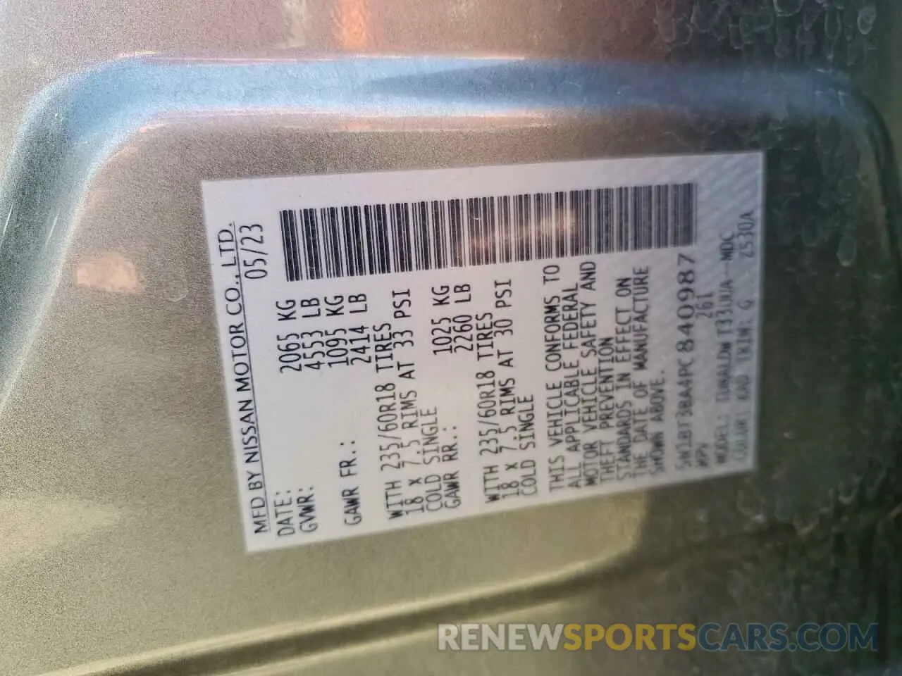 13 fotografías del automóvil dañado 5N1BT3BA4PC840987 NISSAN ROGUE 2023