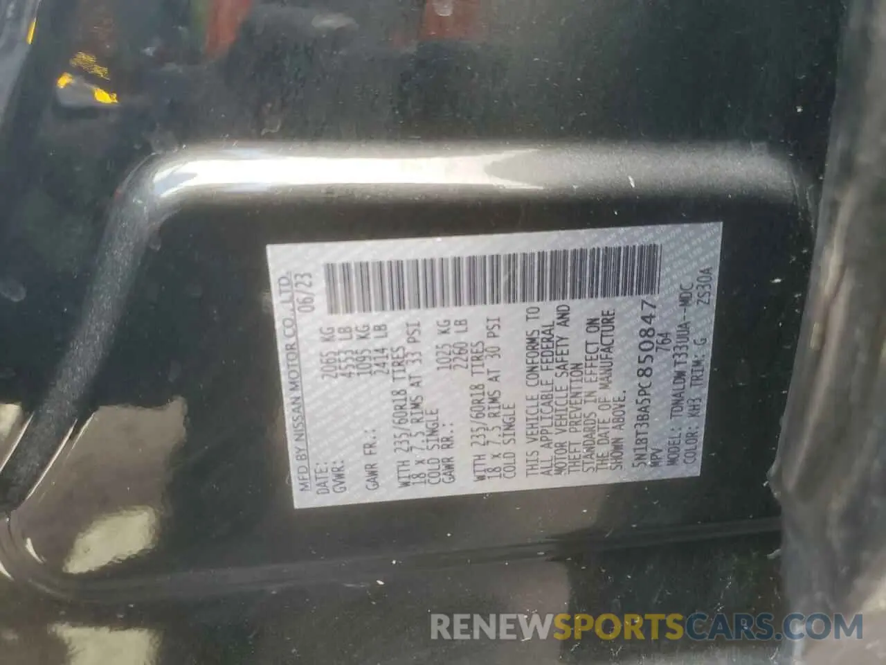 13 fotografías del automóvil dañado 5N1BT3BA5PC850847 NISSAN ROGUE 2023