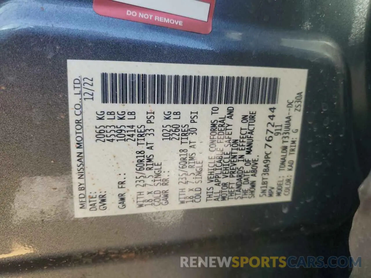 14 fotografías del automóvil dañado 5N1BT3BA9PC767244 NISSAN ROGUE 2023