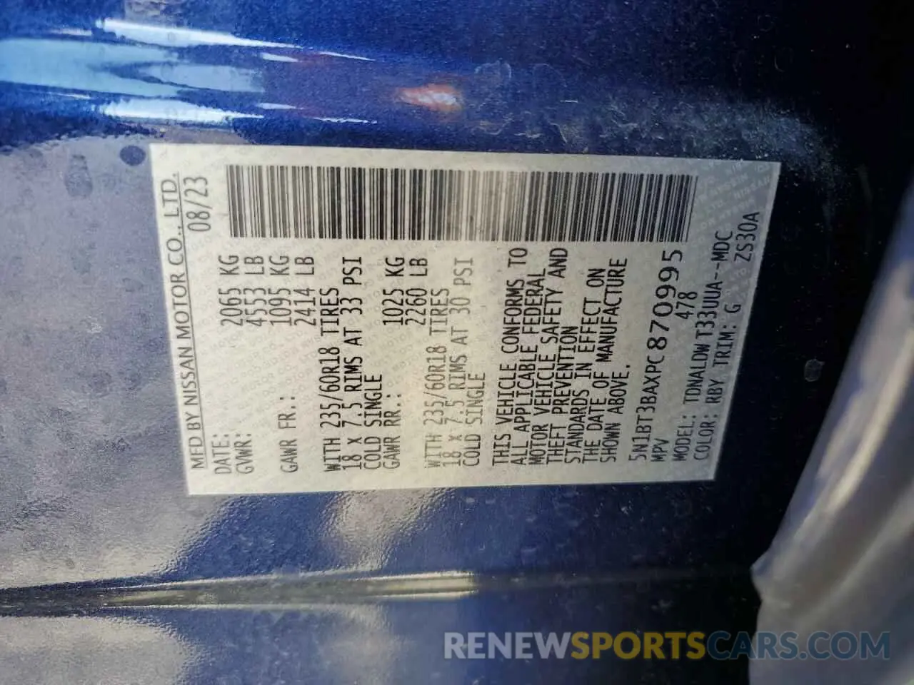 14 fotografías del automóvil dañado 5N1BT3BAXPC870995 NISSAN ROGUE 2023