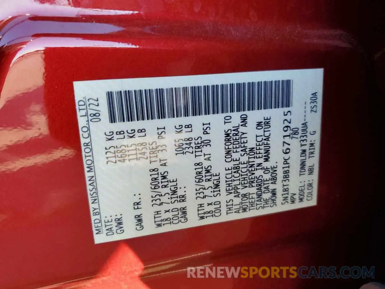 13 fotografías del automóvil dañado 5N1BT3BB1PC671925 NISSAN ROGUE 2023