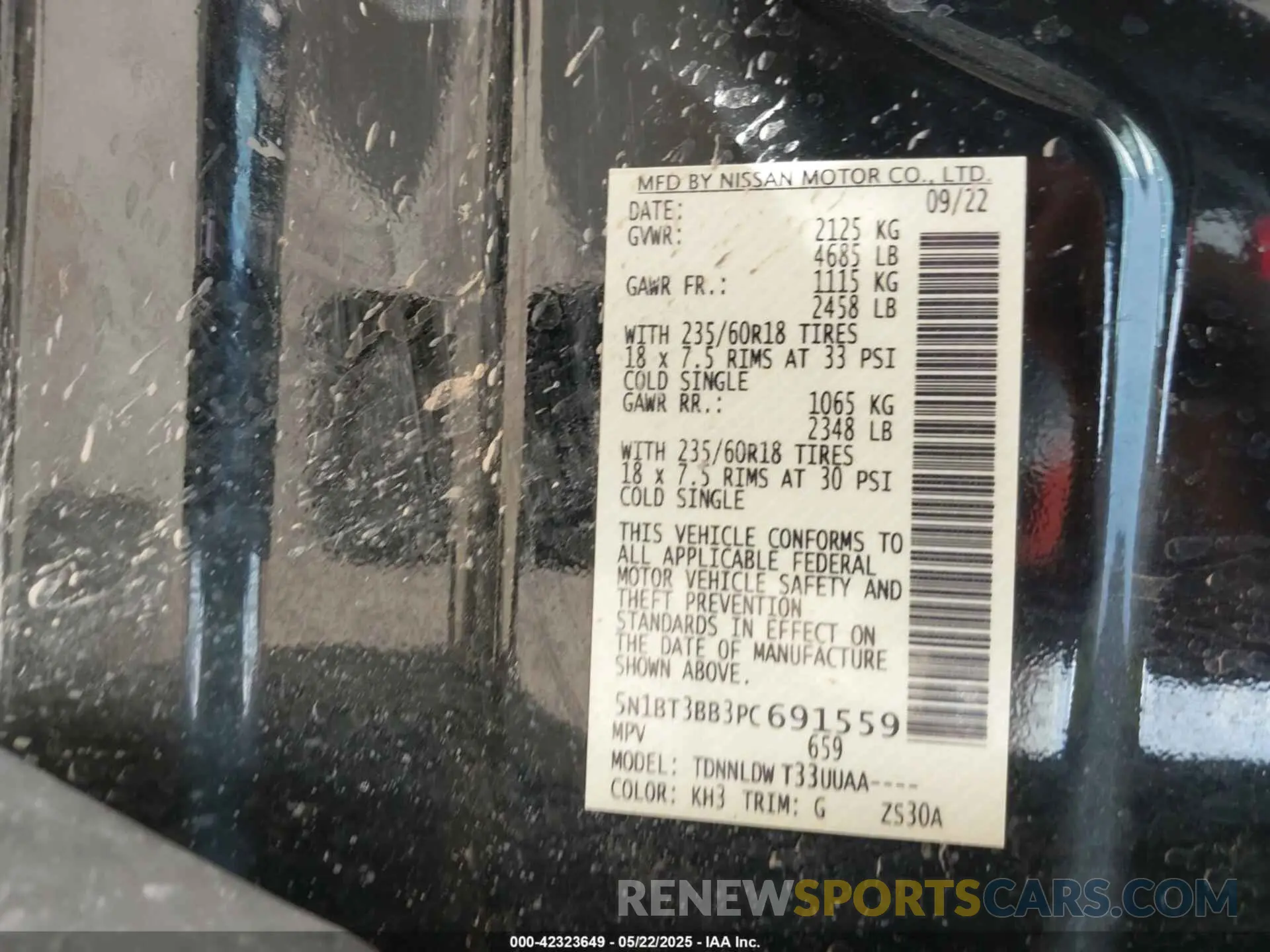 9 fotografías del automóvil dañado 5N1BT3BB3PC691559 NISSAN ROGUE 2023
