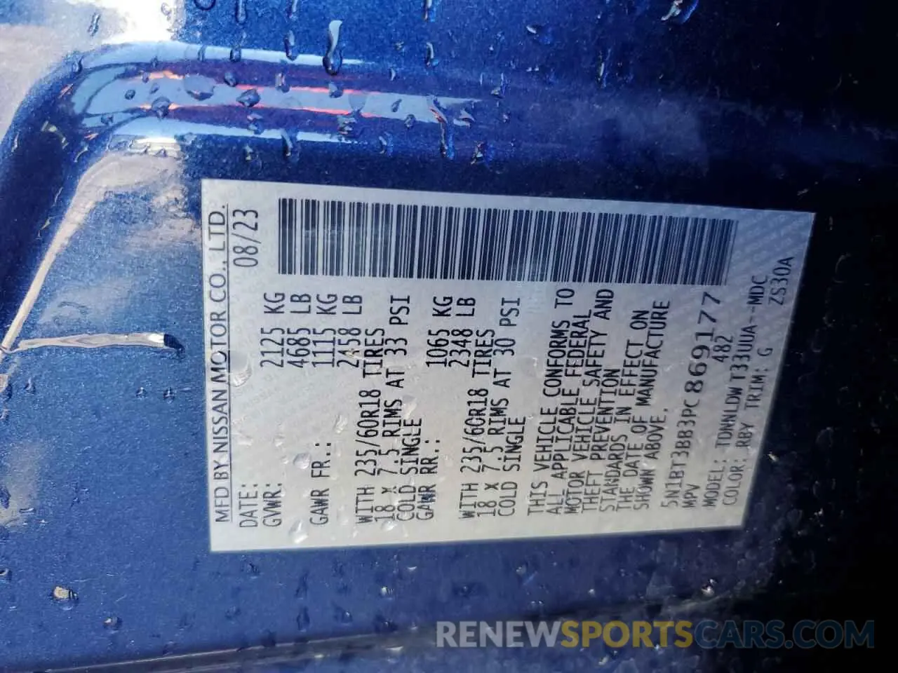 14 fotografías del automóvil dañado 5N1BT3BB3PC869177 NISSAN ROGUE 2023