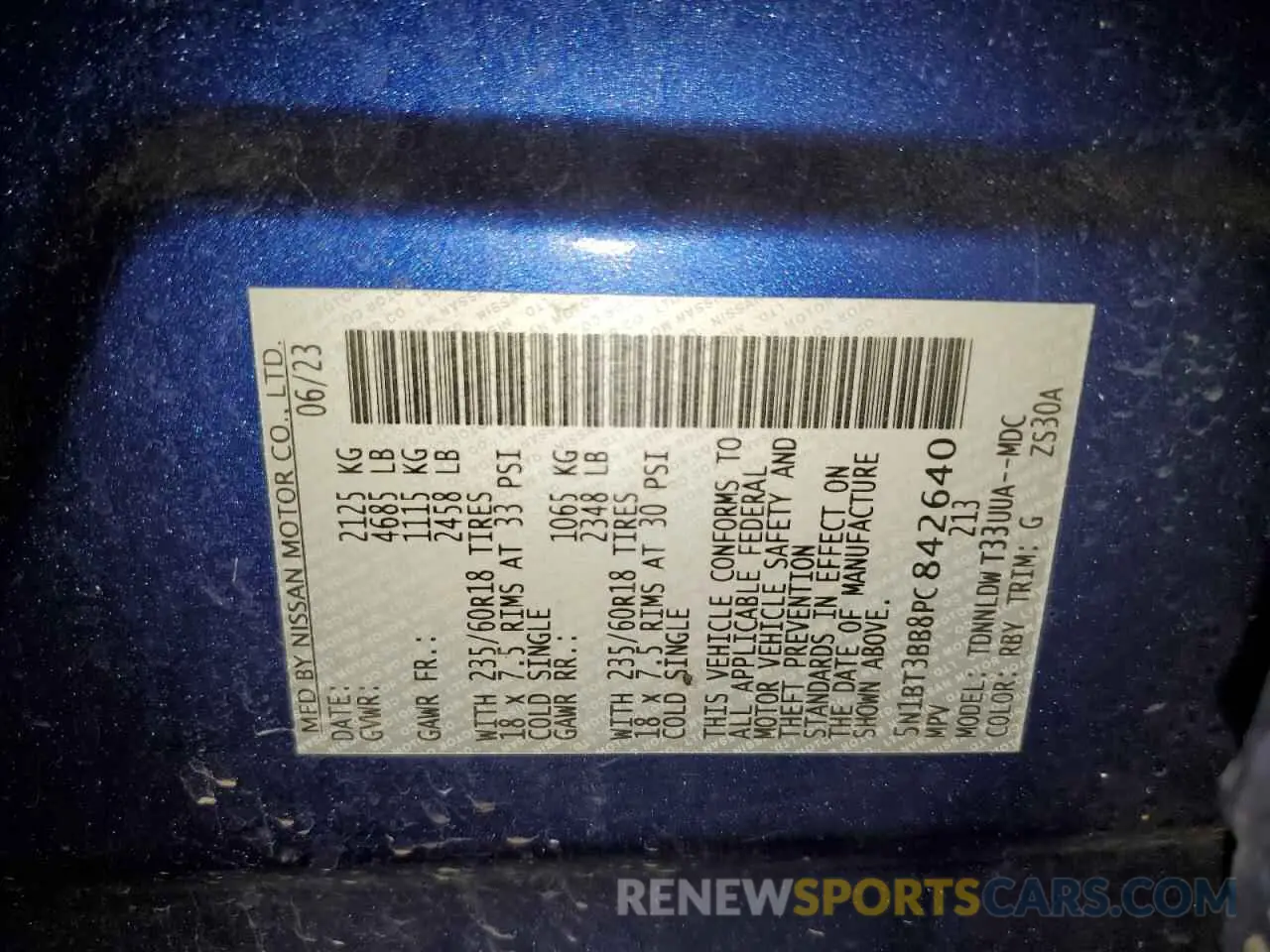 13 fotografías del automóvil dañado 5N1BT3BB8PC842640 NISSAN ROGUE 2023