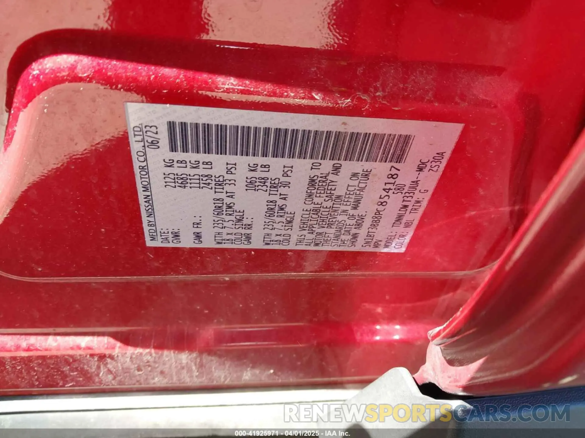9 fotografías del automóvil dañado 5N1BT3BB8PC854187 NISSAN ROGUE 2023