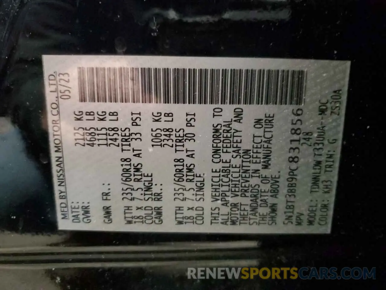 14 fotografías del automóvil dañado 5N1BT3BB9PC831856 NISSAN ROGUE 2023