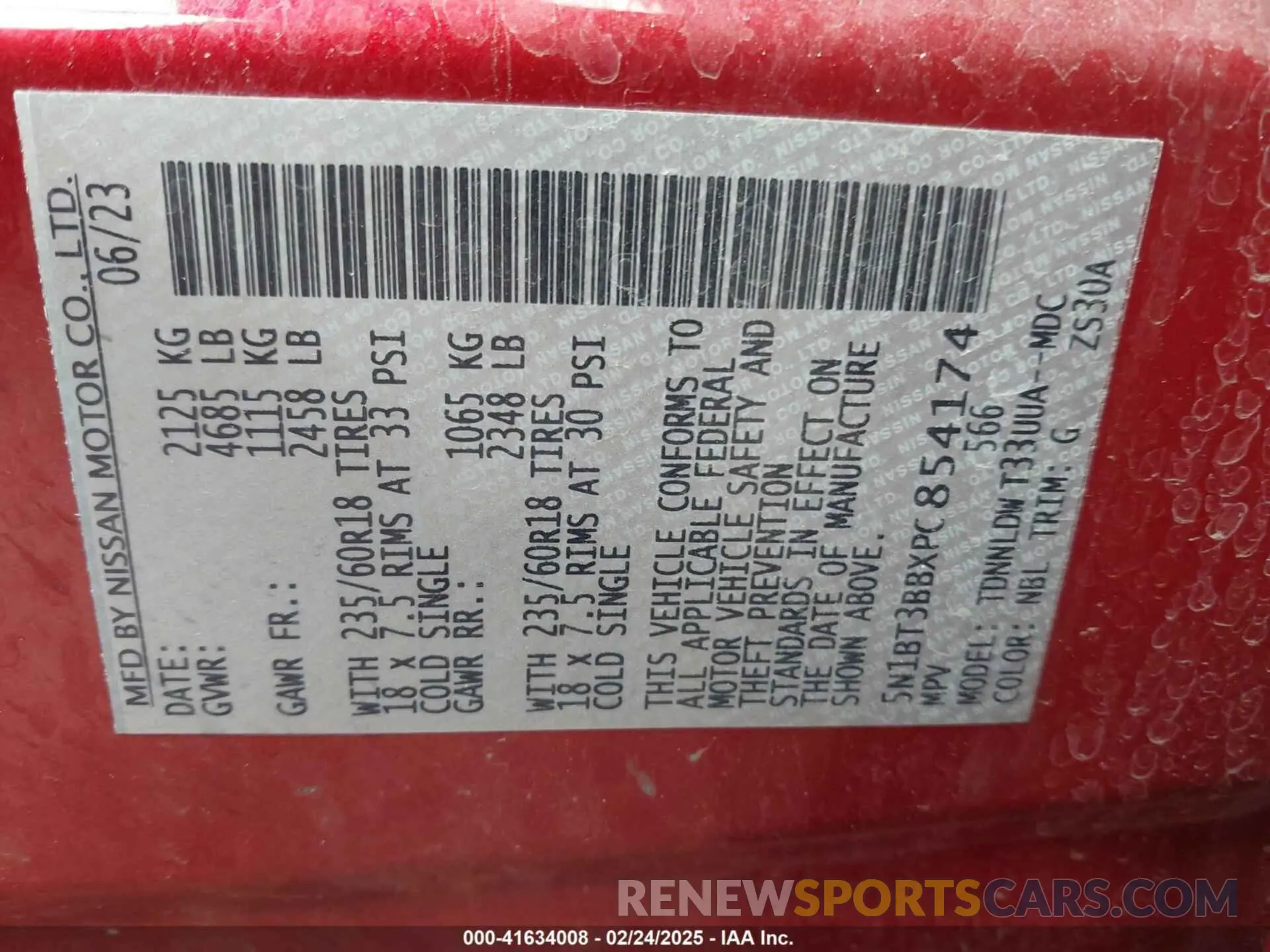 9 fotografías del automóvil dañado 5N1BT3BBXPC854174 NISSAN ROGUE 2023