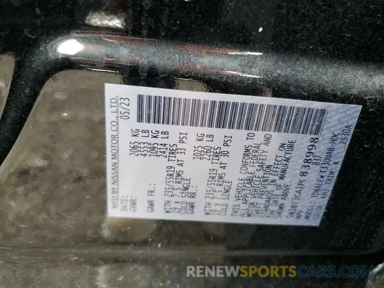 14 fotografías del automóvil dañado 5N1BT3CA1PC838998 NISSAN ROGUE 2023