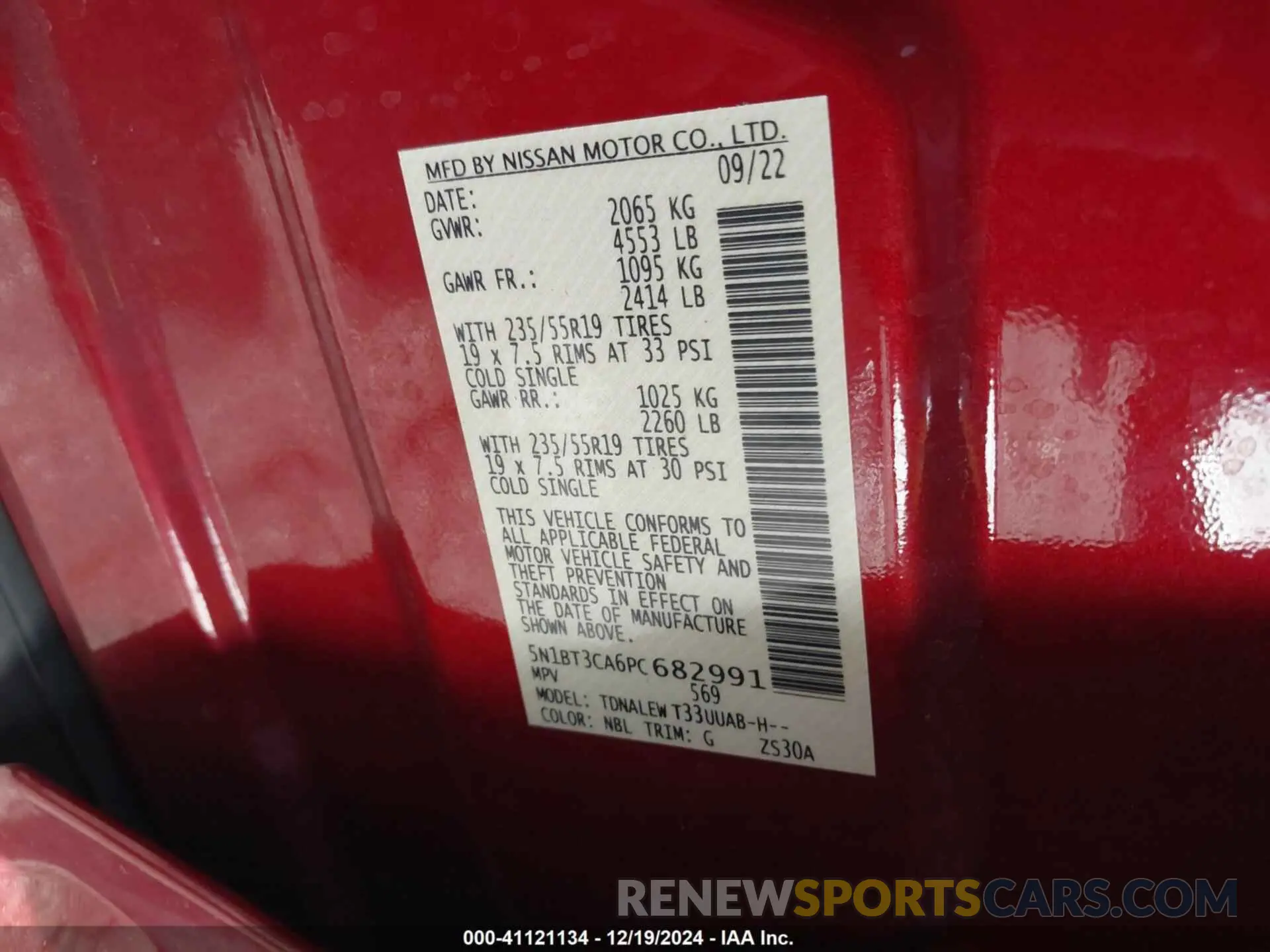 9 fotografías del automóvil dañado 5N1BT3CA6PC682991 NISSAN ROGUE 2023