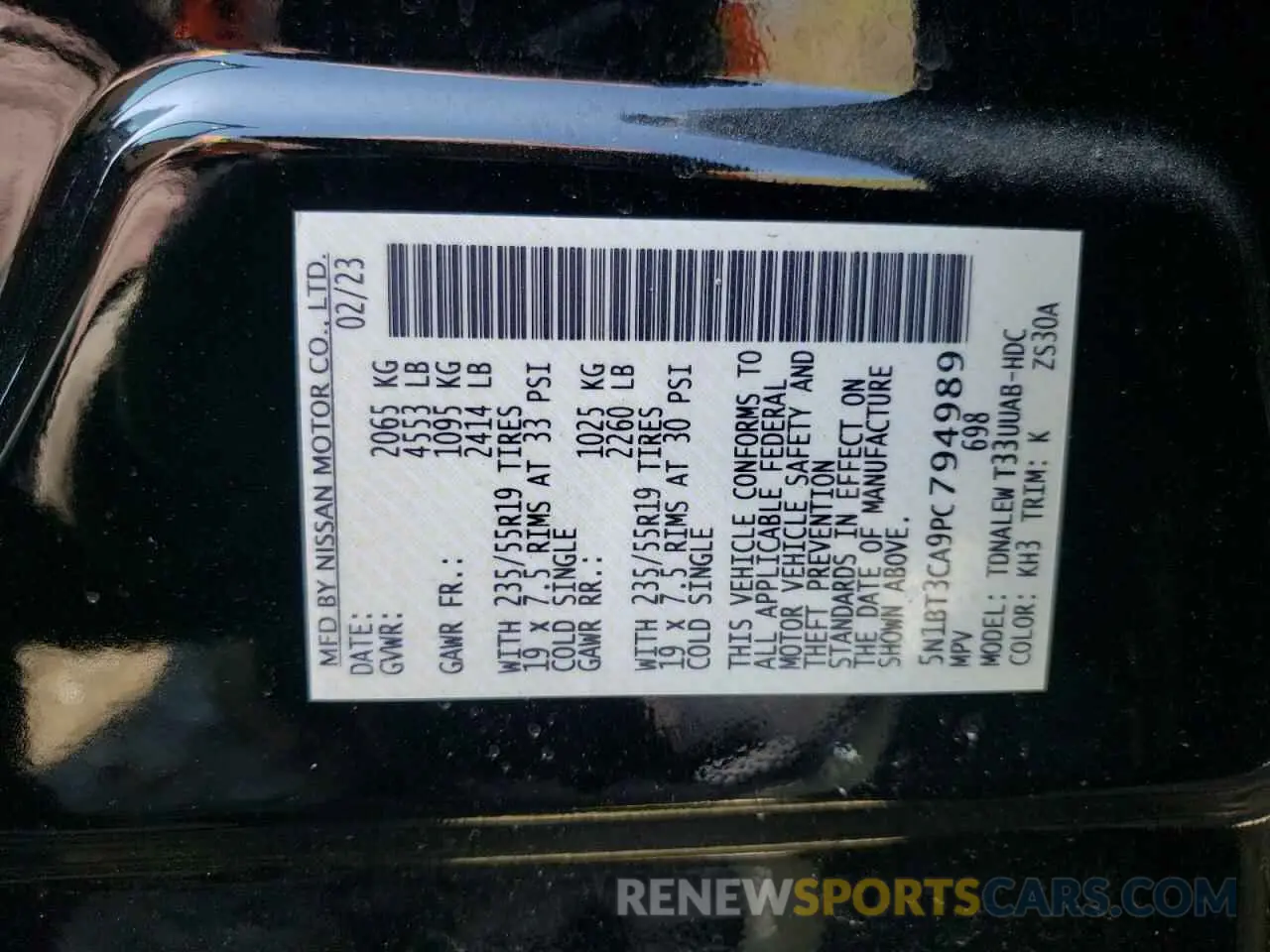 14 fotografías del automóvil dañado 5N1BT3CA9PC794989 NISSAN ROGUE 2023