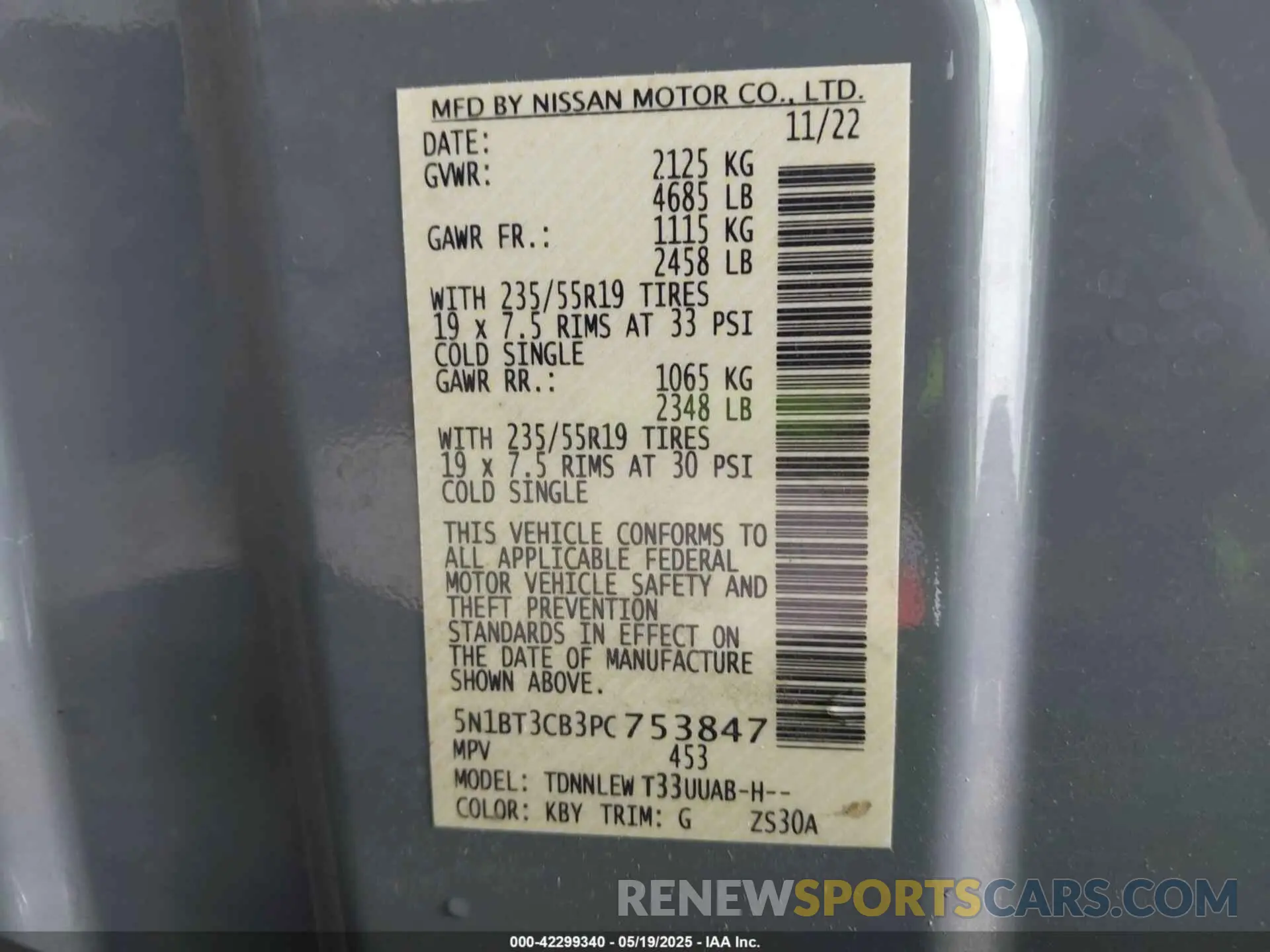 9 fotografías del automóvil dañado 5N1BT3CB3PC753847 NISSAN ROGUE 2023