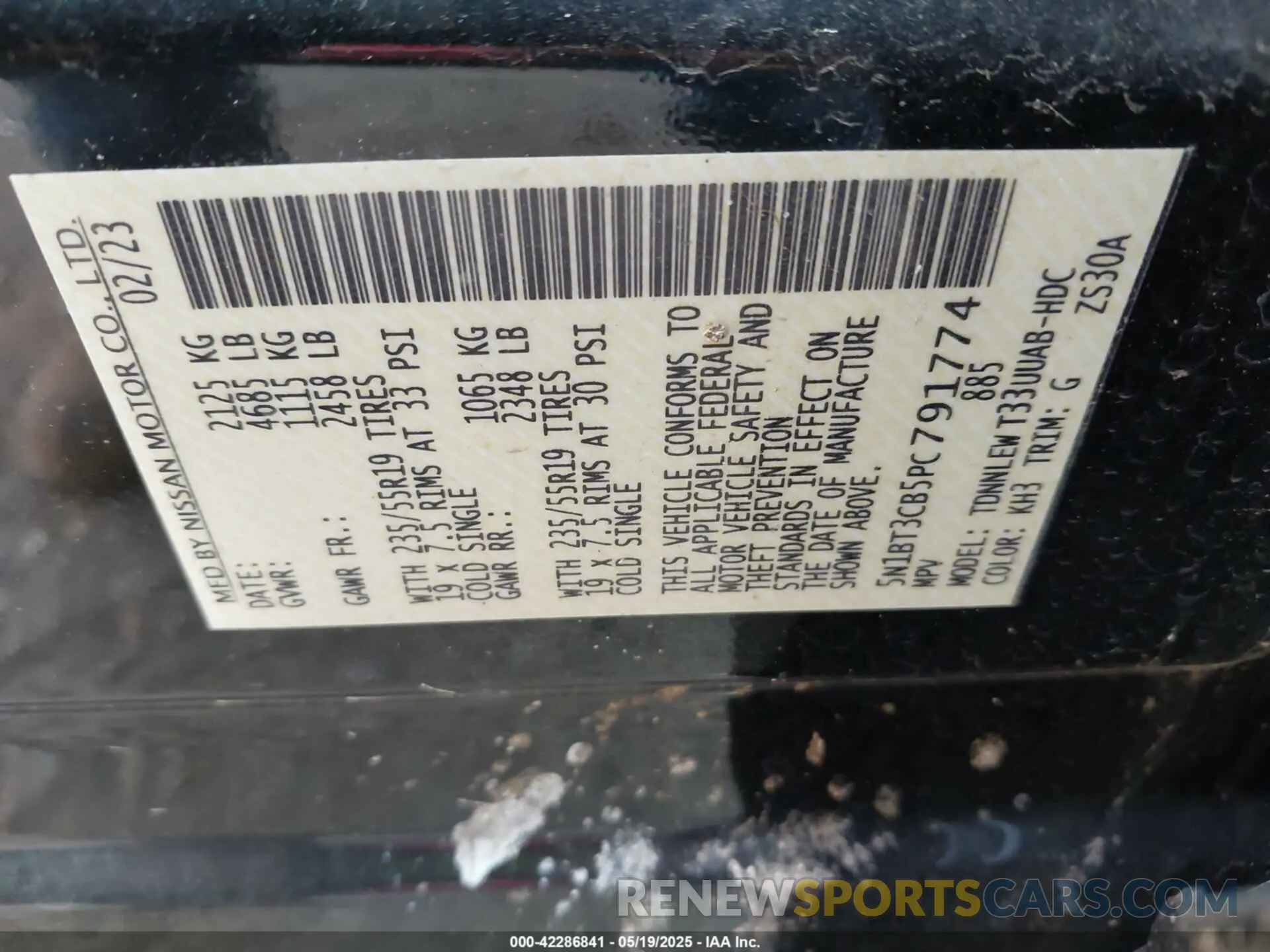9 fotografías del automóvil dañado 5N1BT3CB5PC791774 NISSAN ROGUE 2023
