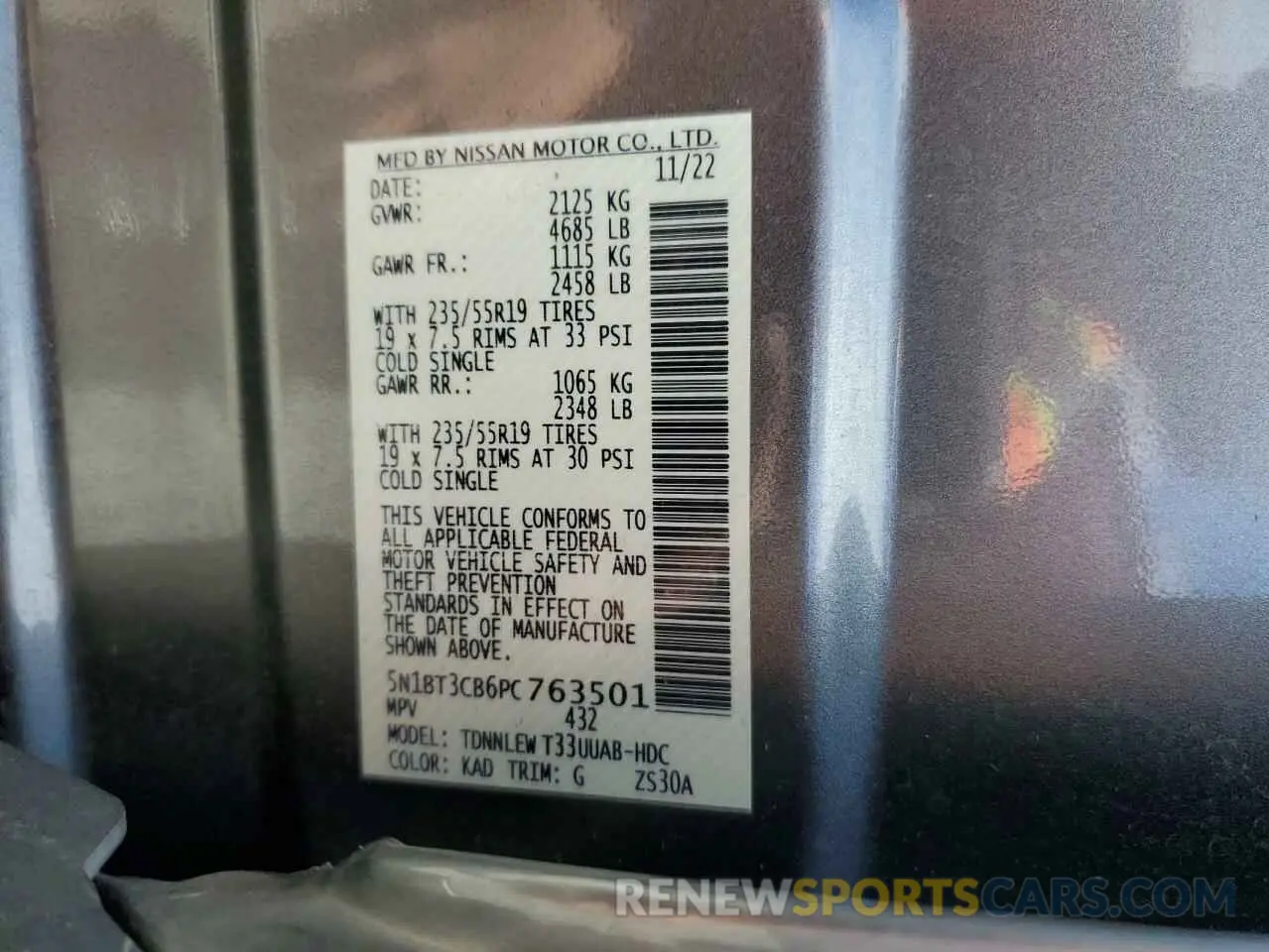 13 fotografías del automóvil dañado 5N1BT3CB6PC763501 NISSAN ROGUE 2023