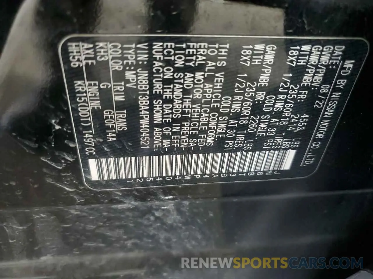 13 fotografías del automóvil dañado JN8BT3BA4PW404521 NISSAN ROGUE 2023