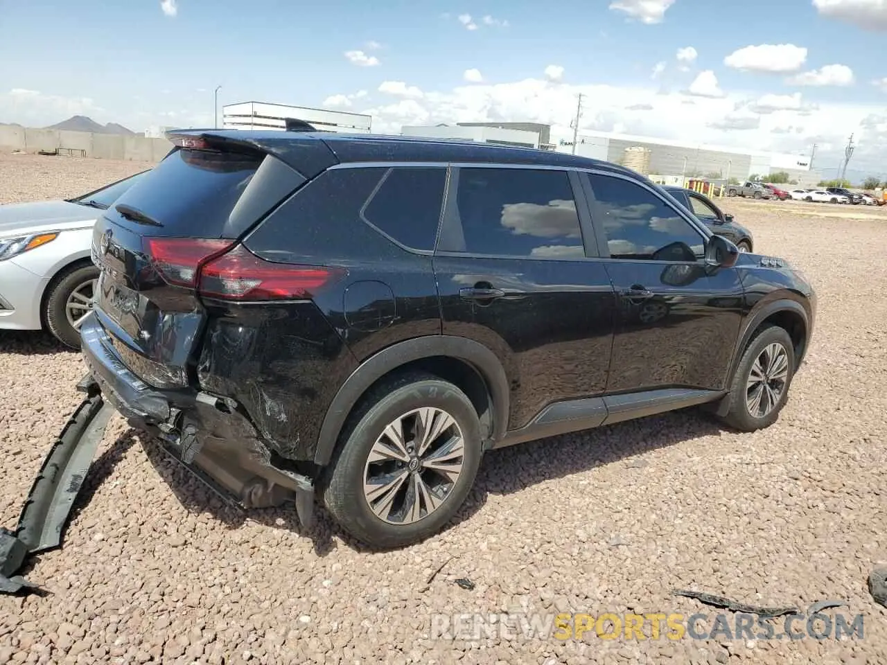3 fotografías del automóvil dañado JN8BT3BA4PW417415 NISSAN ROGUE 2023
