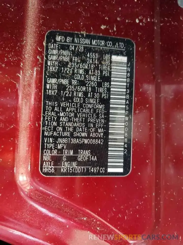 13 fotografías del automóvil dañado JN8BT3BA5PW008842 NISSAN ROGUE 2023