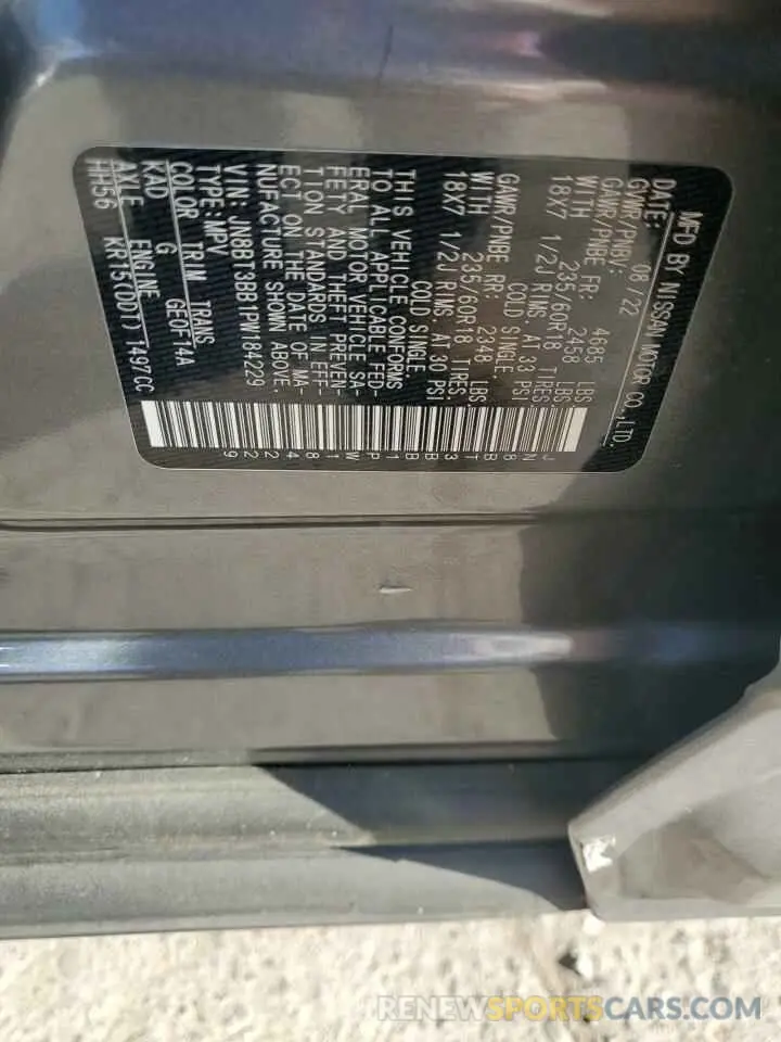 13 fotografías del automóvil dañado JN8BT3BB1PW184229 NISSAN ROGUE 2023