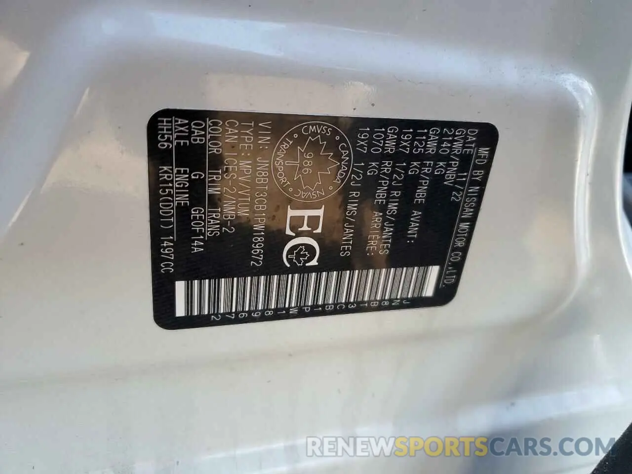 13 fotografías del automóvil dañado JN8BT3CB1PW189672 NISSAN ROGUE 2023