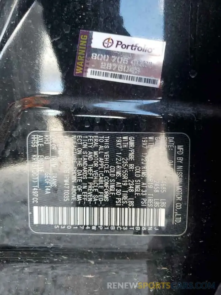 13 fotografías del automóvil dañado JN8BT3CB1PW471035 NISSAN ROGUE 2023