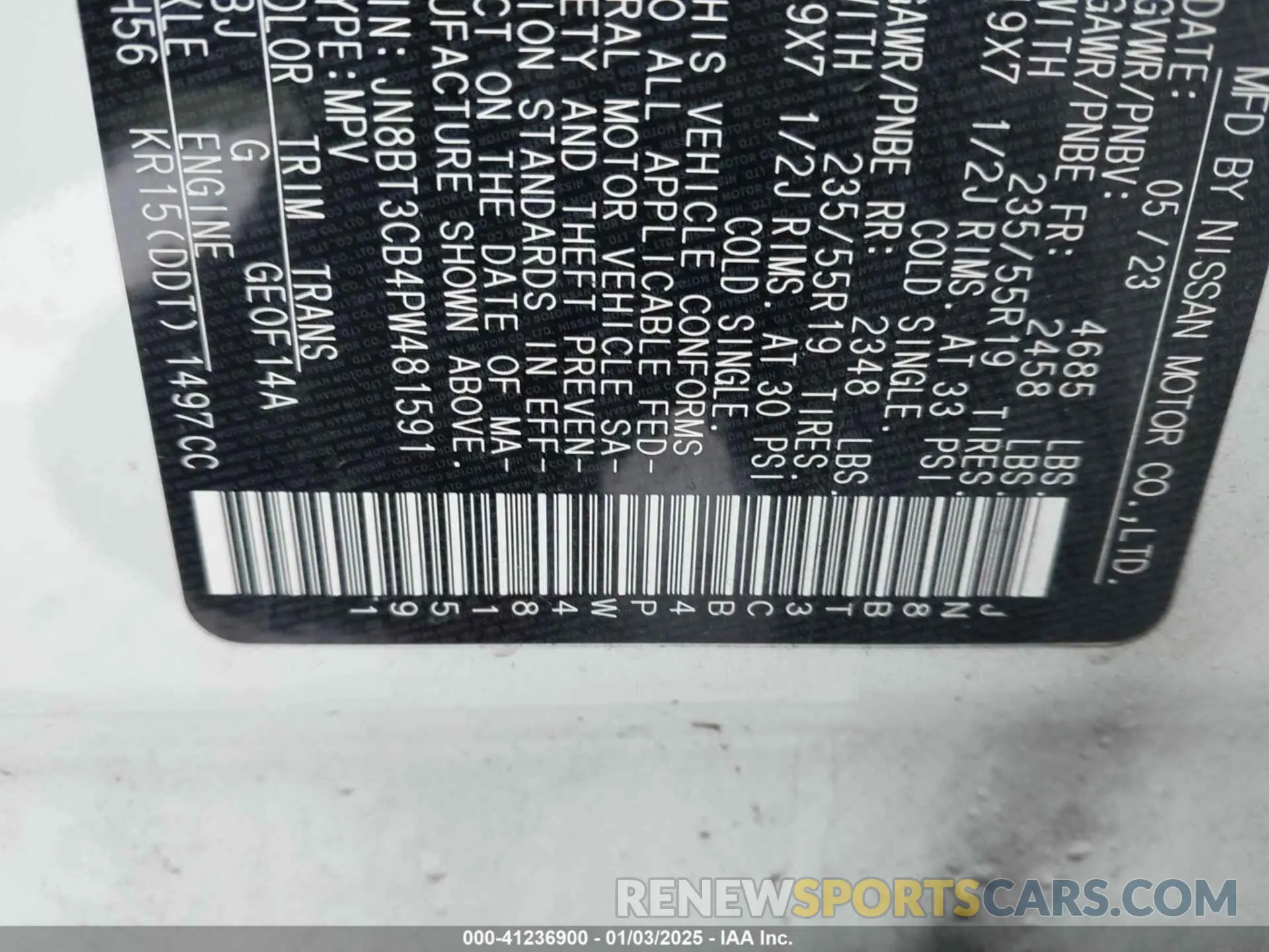 9 fotografías del automóvil dañado JN8BT3CB4PW481591 NISSAN ROGUE 2023