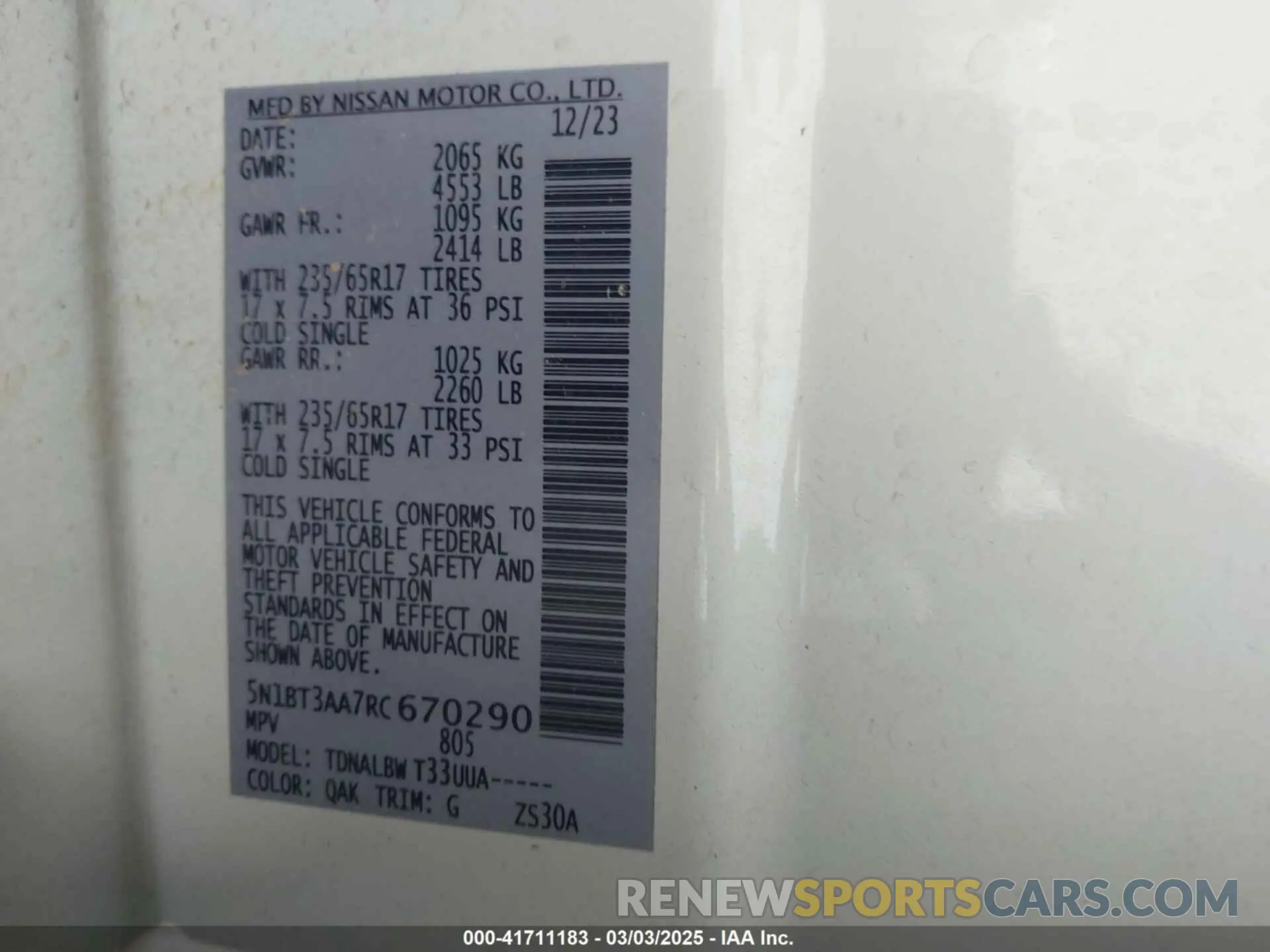 9 fotografías del automóvil dañado 5N1BT3AA7RC670290 NISSAN ROGUE 2024