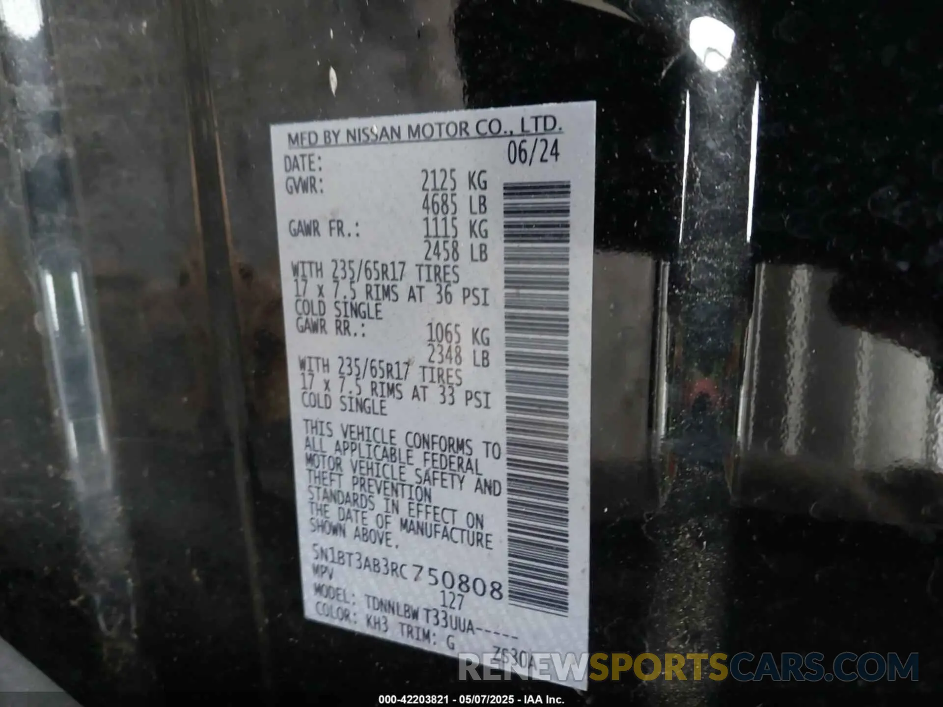 9 fotografías del automóvil dañado 5N1BT3AB3RC750808 NISSAN ROGUE 2024