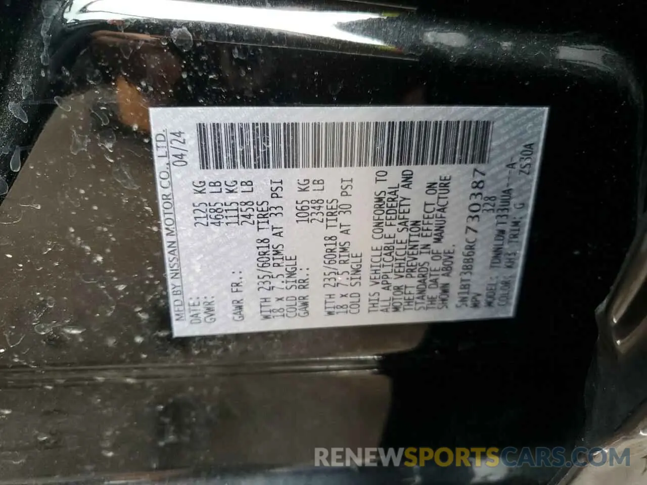 14 fotografías del automóvil dañado 5N1BT3BB6RC730387 NISSAN ROGUE 2024
