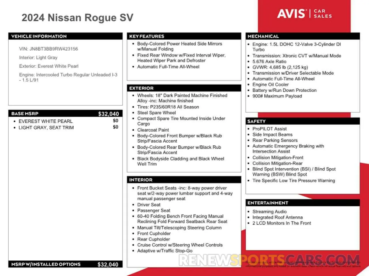 13 fotografías del automóvil dañado JN8BT3BB9RW423156 NISSAN ROGUE 2024