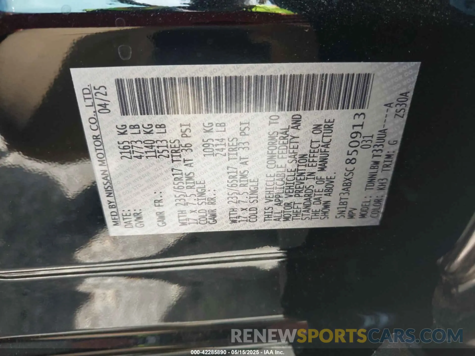 9 fotografías del automóvil dañado 5N1BT3ABXSC850913 NISSAN ROGUE 2025