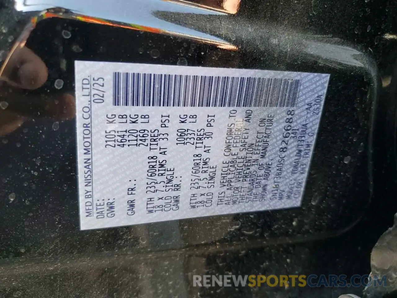 13 fotografías del automóvil dañado 5N1BT3BA0SC826688 NISSAN ROGUE 2025