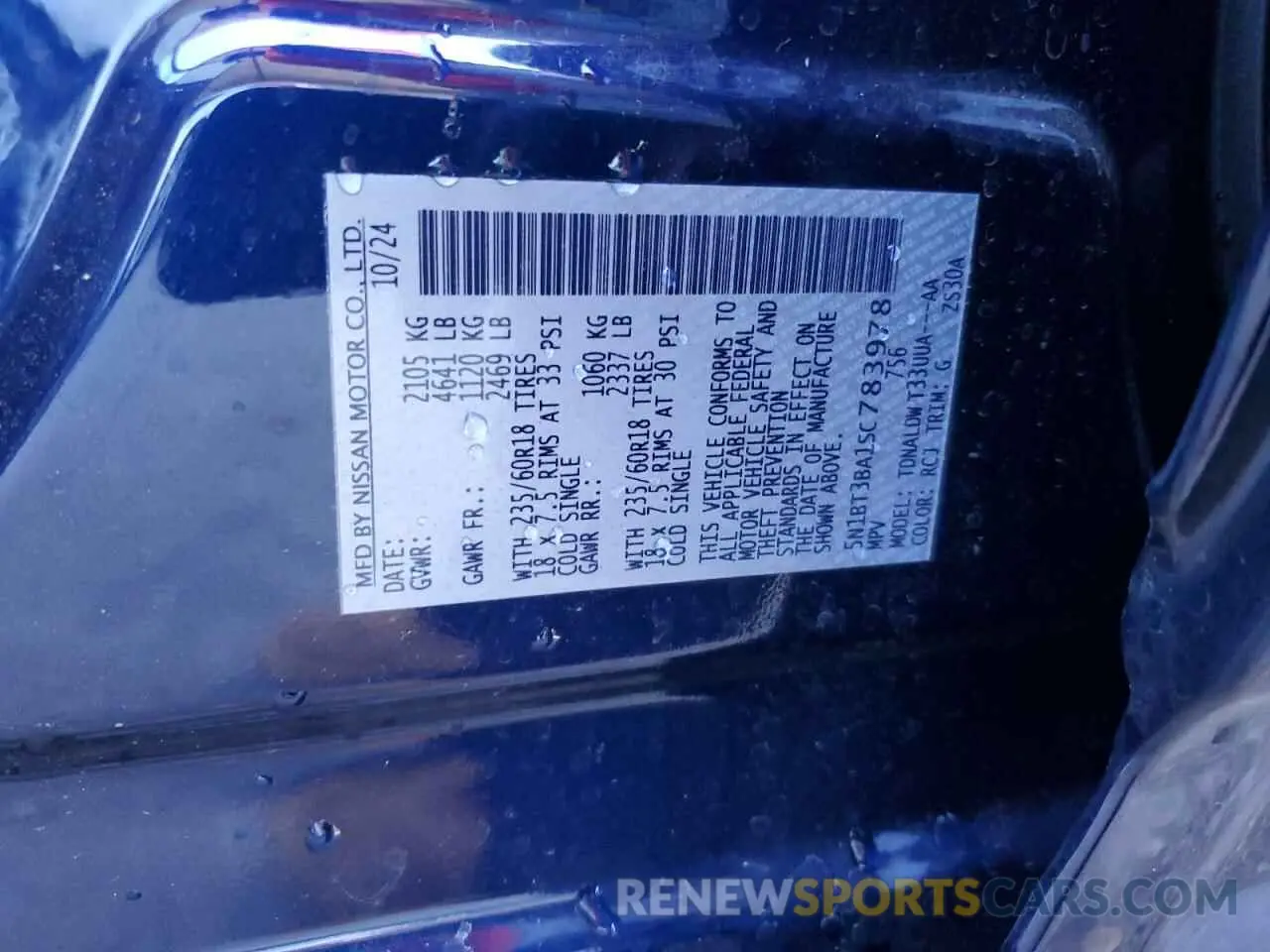 13 fotografías del automóvil dañado 5N1BT3BA1SC783978 NISSAN ROGUE 2025
