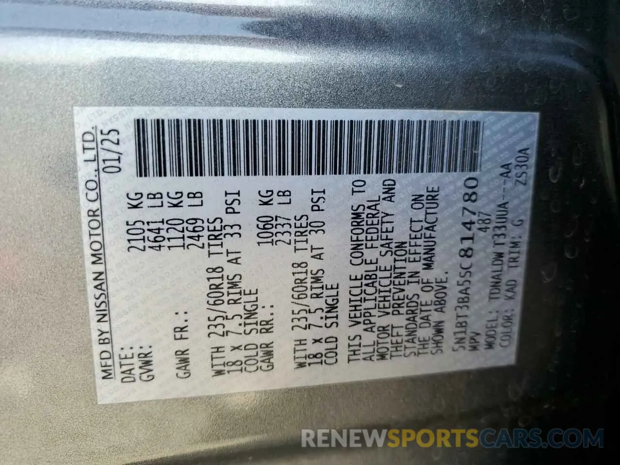 13 fotografías del automóvil dañado 5N1BT3BA5SC814780 NISSAN ROGUE 2025