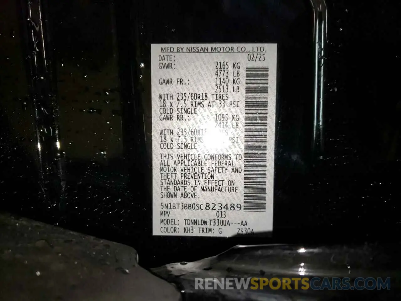 13 fotografías del automóvil dañado 5N1BT3BB0SC823489 NISSAN ROGUE 2025